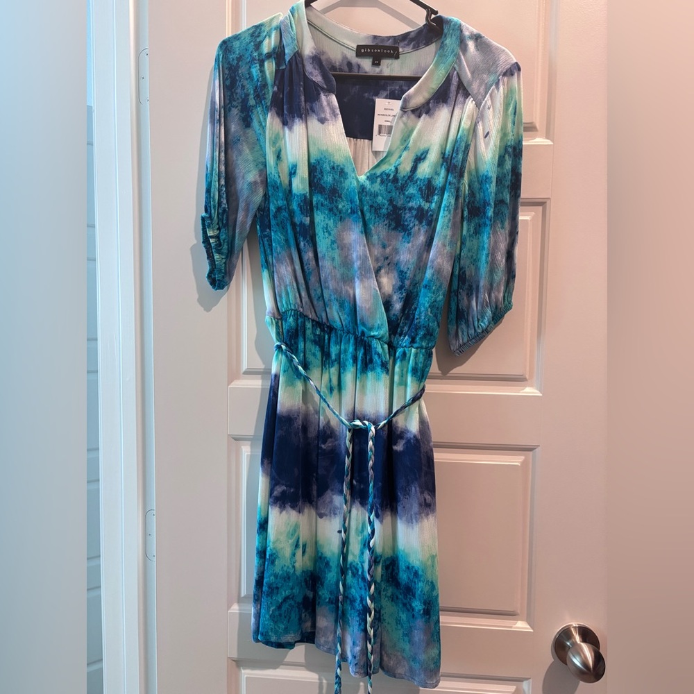 NWT Gibson XS water color dress